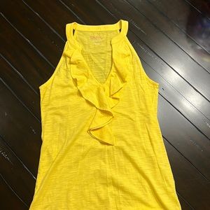 Women’s yellow Lilly Pulitzer Razorback cotton tank top. Size XS.
